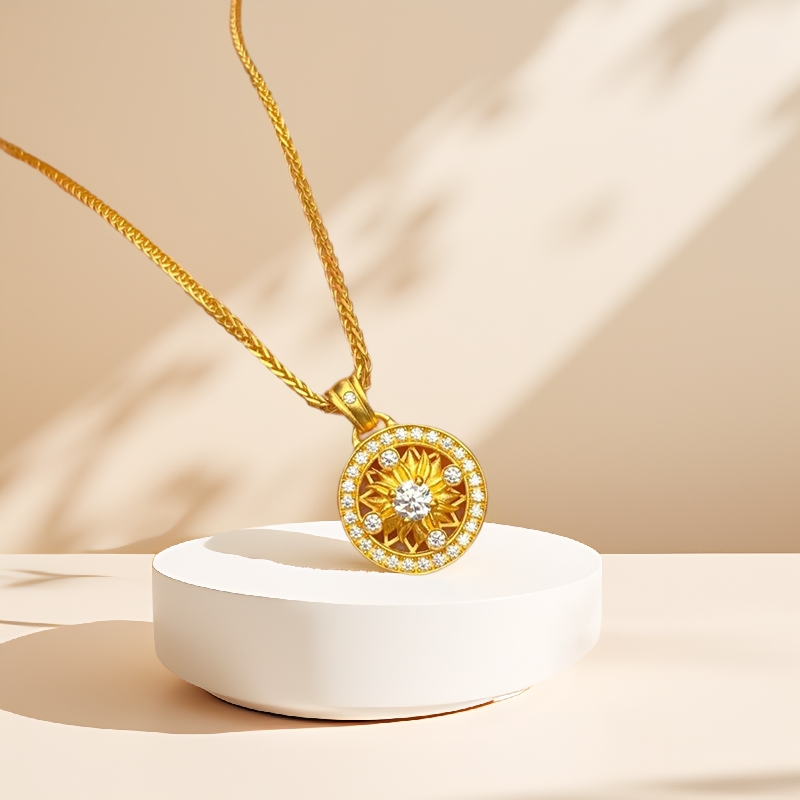 铜合金项链 2025铜合金项链爆款铜镀K金镶嵌五芒星肖邦链精致设计