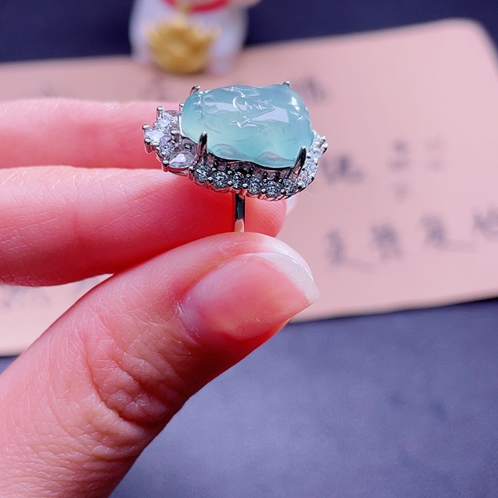 翡翠吊坠(不含链)银S925镶嵌