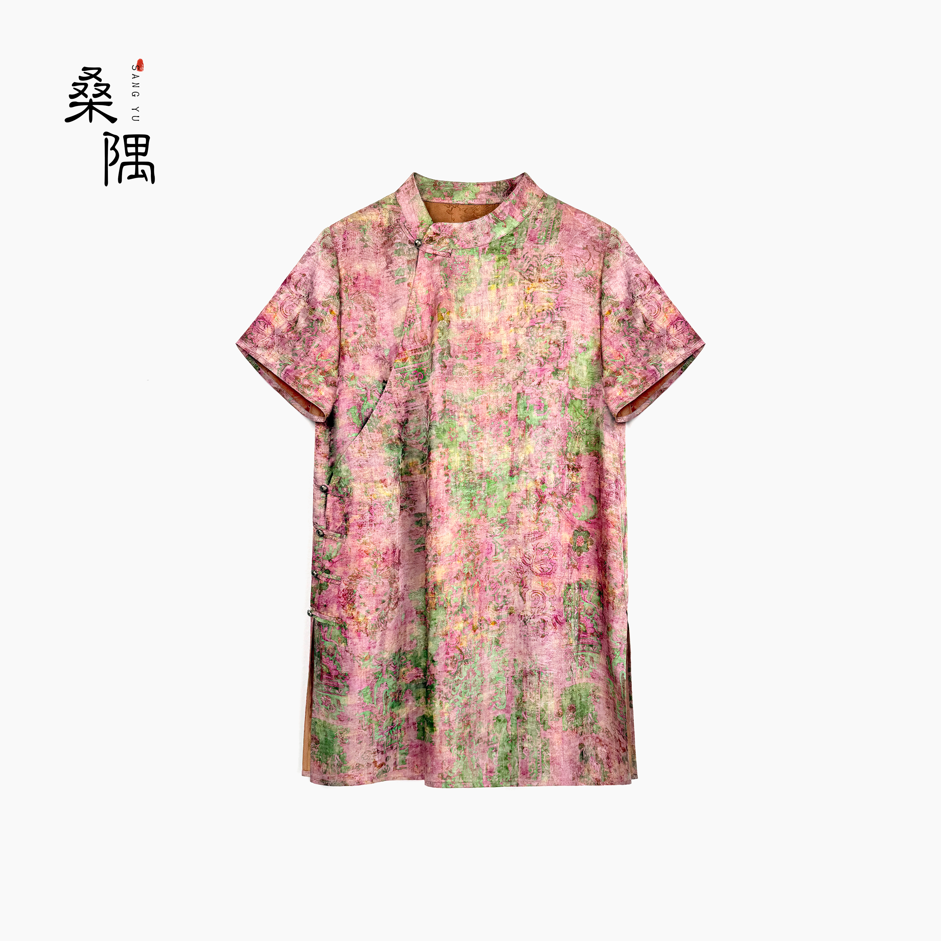 桑蚕丝国风小立领短袖上衣25SS357S