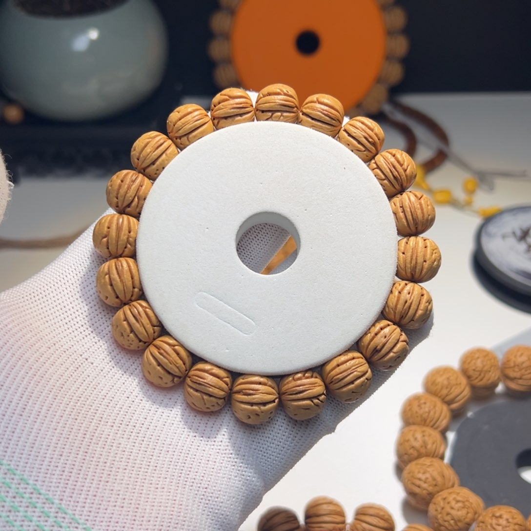 桃核手串精修野果