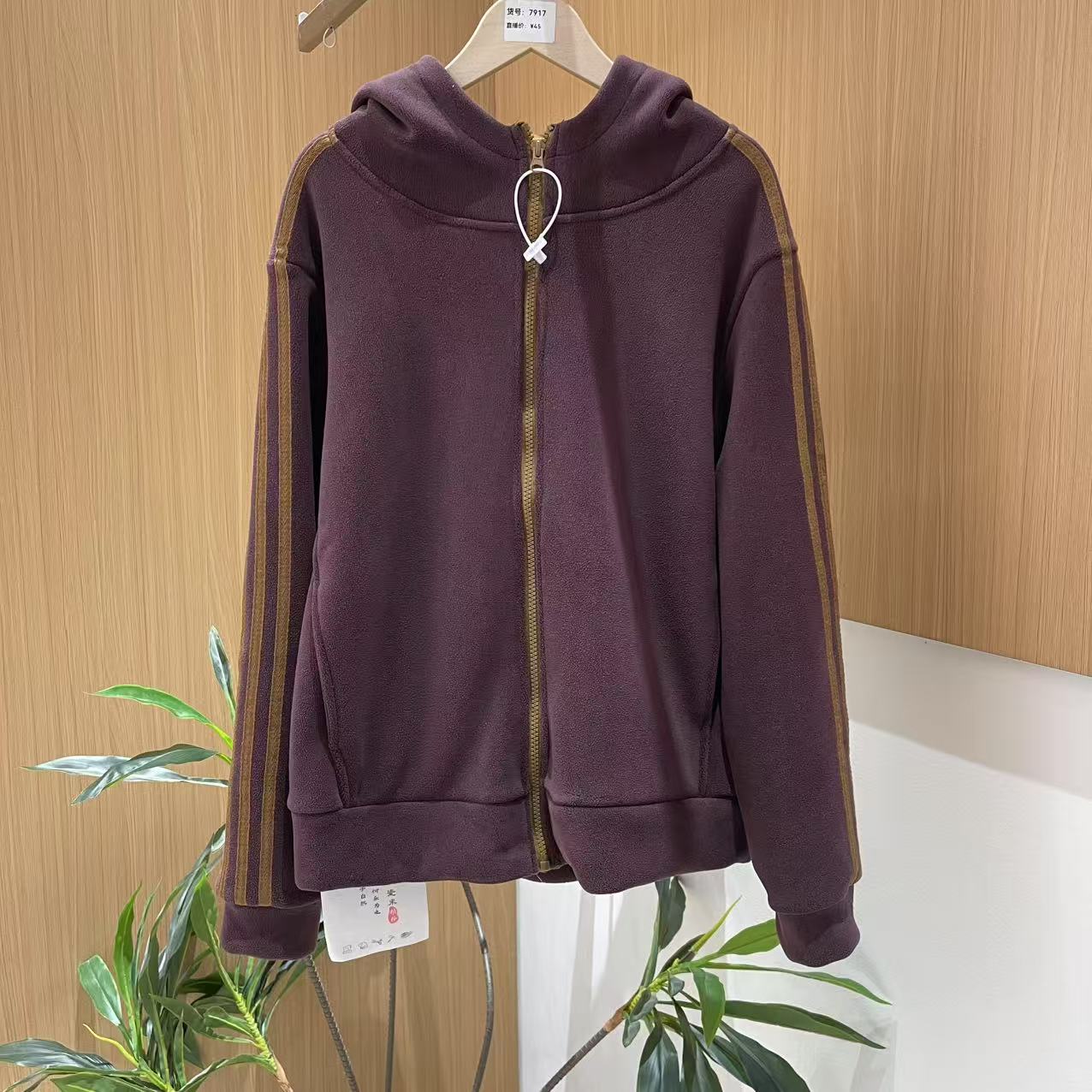 16408新款冬季双面绒连帽休闲简约显瘦时尚百搭外套