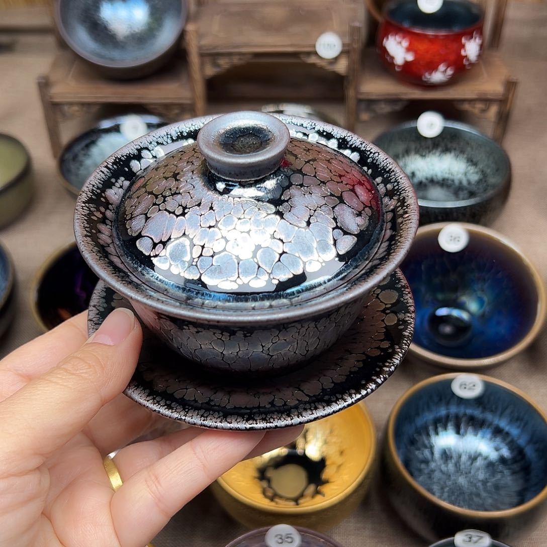 茶盏马*月彩金建盏主人杯