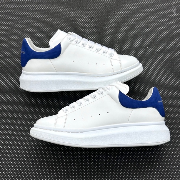 95新 Alexander McQueen/亚历山大·麦昆 39码 25cm 白蓝 成色新