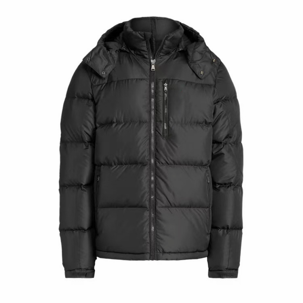 秋冬加厚棉服修身款可拆帽黑蓝两色外套2569