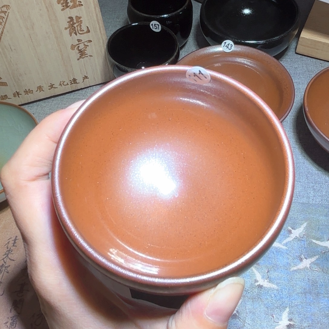 茶盏子衿手工柴烧盏长林柿红钵型111