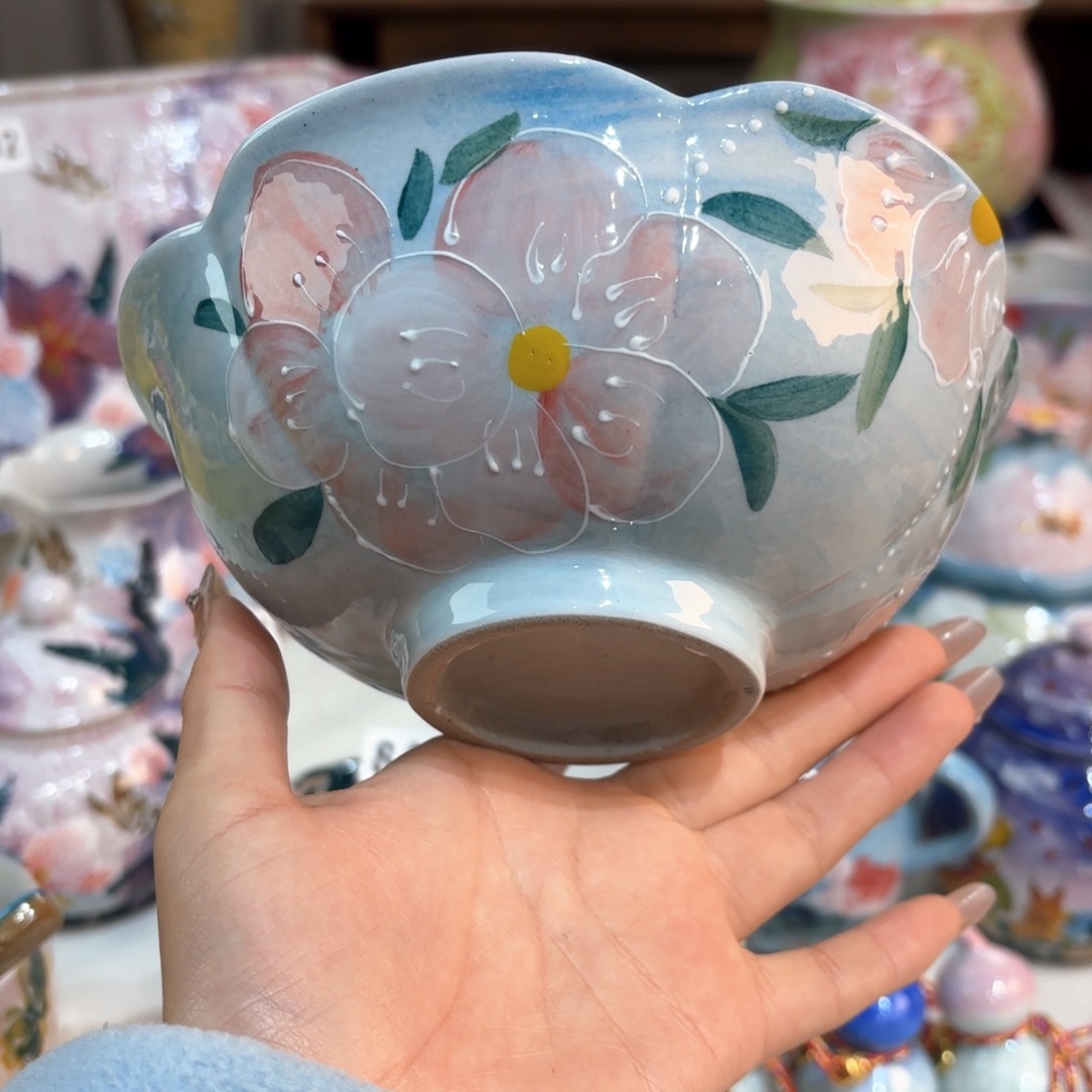 景德镇手绘高温釉下彩陶瓷茶具