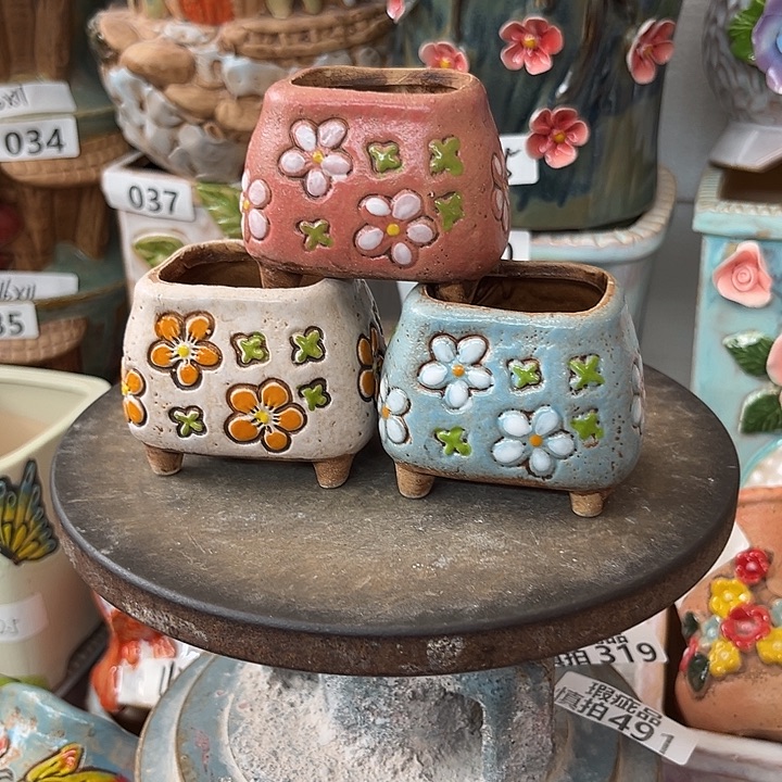 花盆紫砂粗陶材质多肉花盆