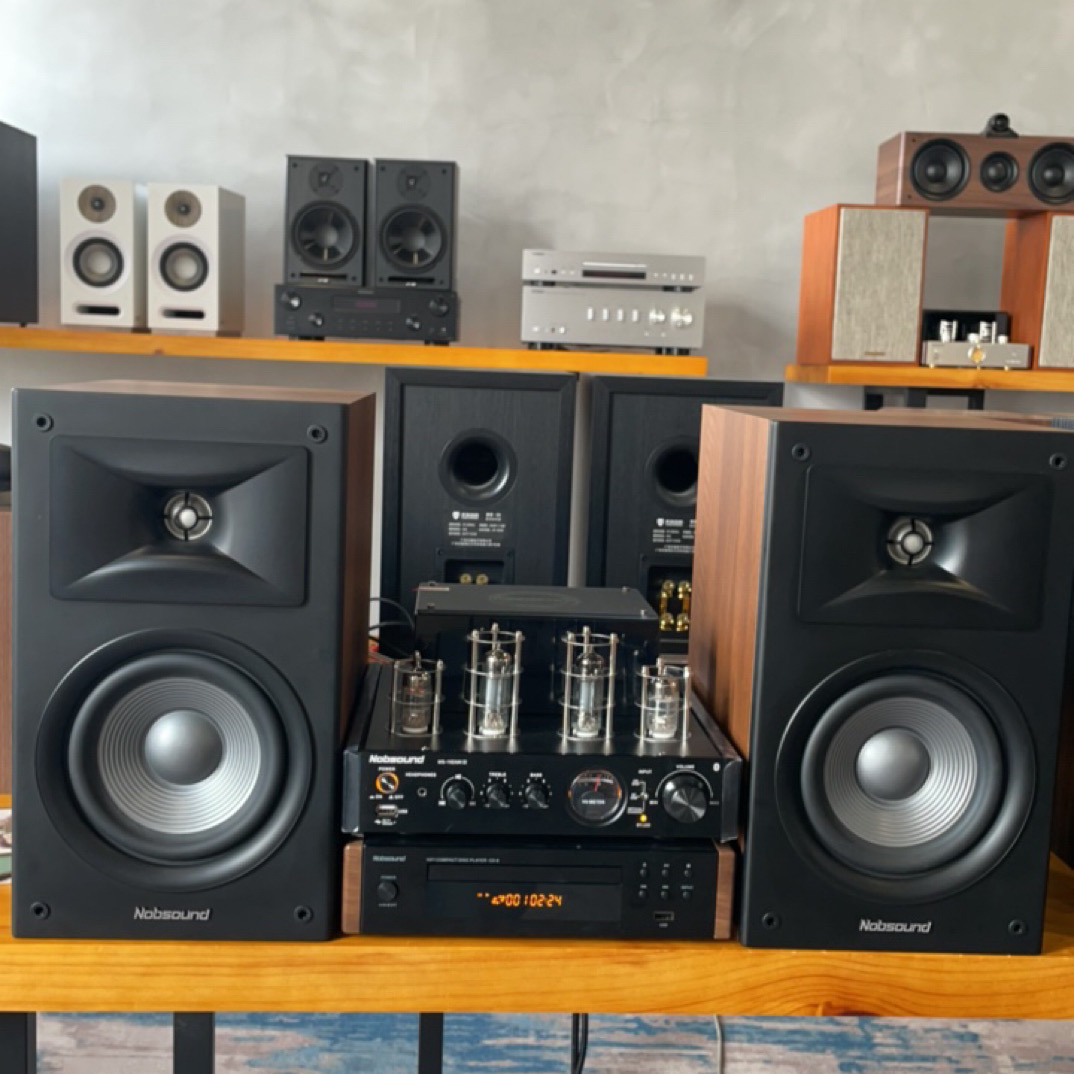 诺普声S605+10D胆机，HiFi高保真无源音响套装，6.5寸书架音箱组合