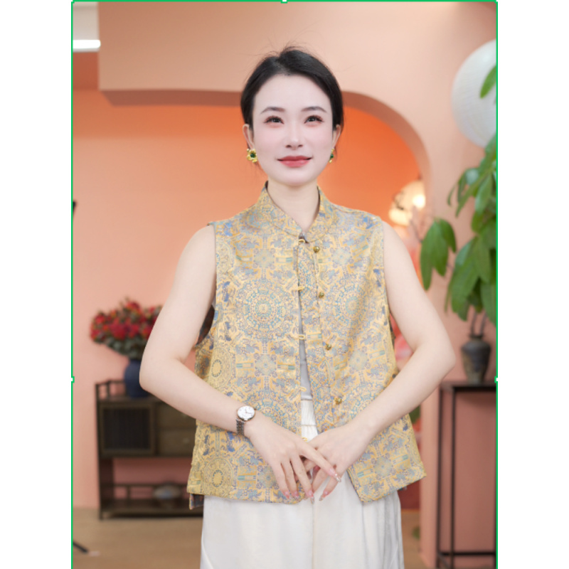 【青云-马甲】新中式国风盘扣马甲