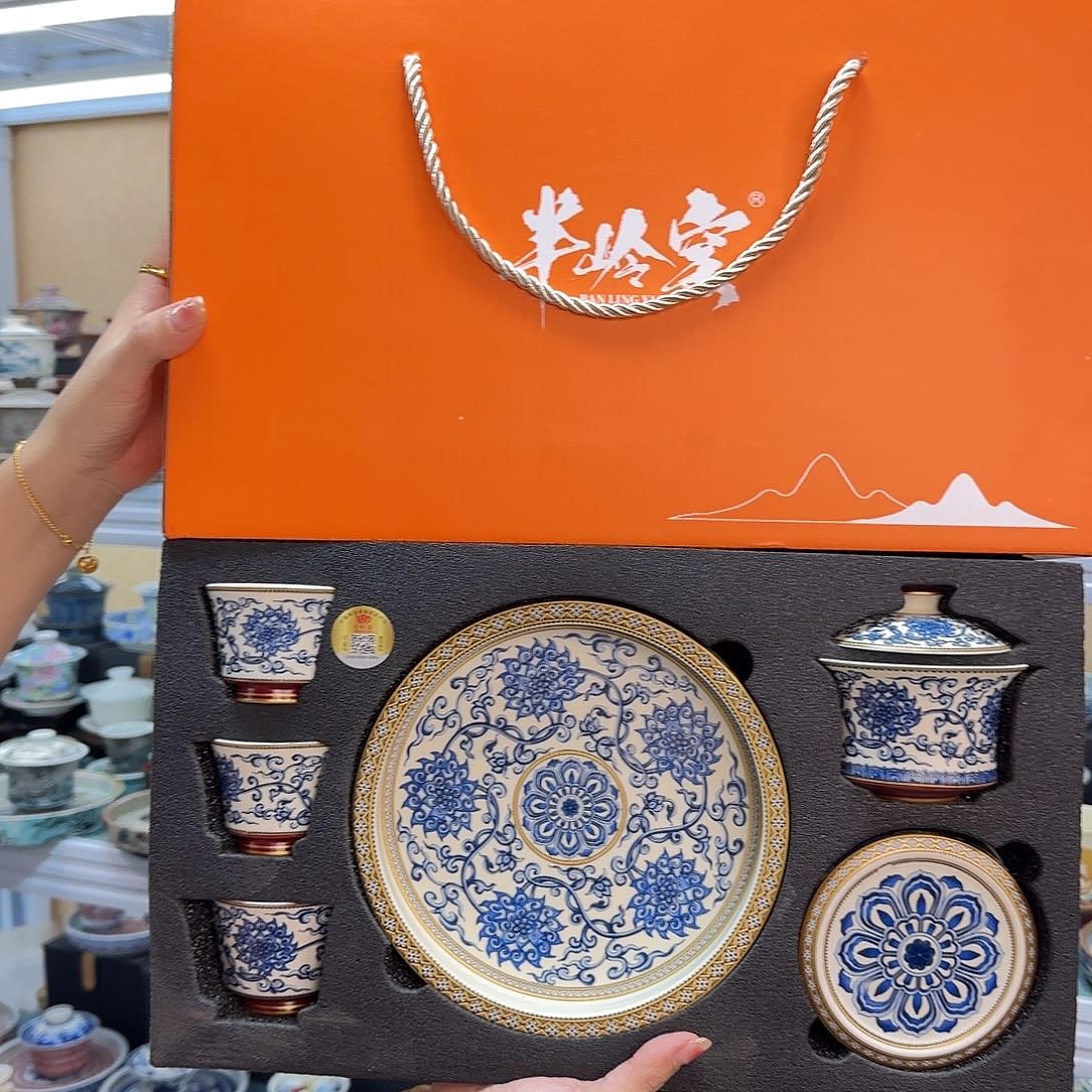 盖碗的时候就可以把