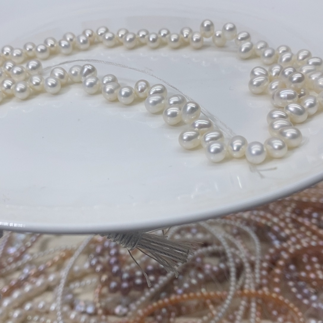 淡水珍珠项链银S925镶嵌L***a