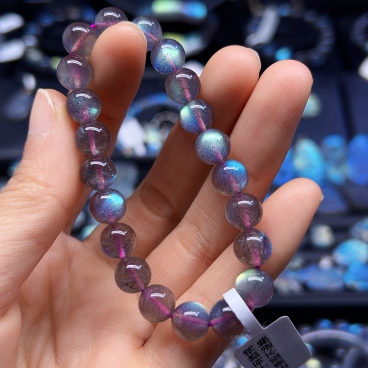 拉长石手串未镶嵌8.5左右