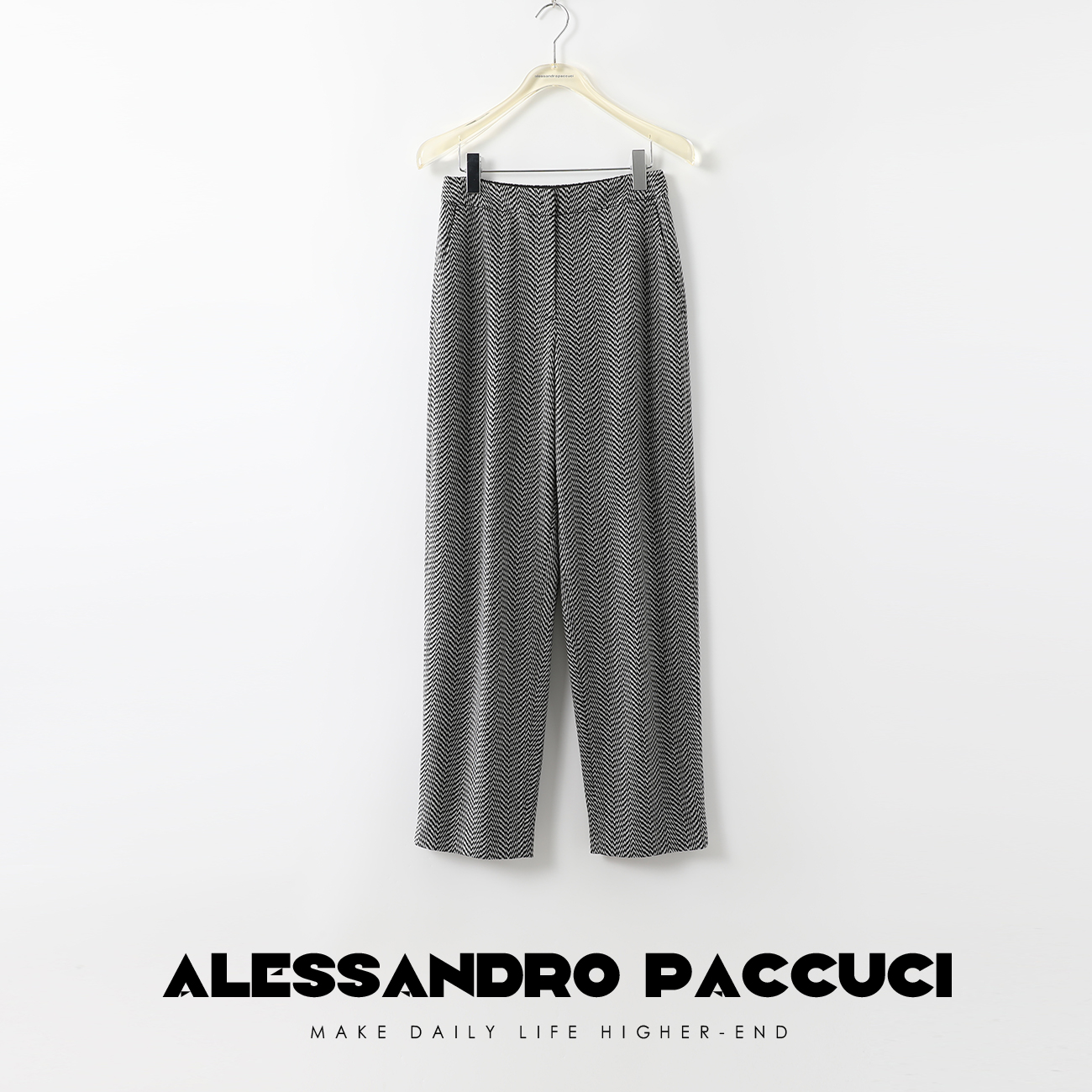 AP洛哥24120X强推博主款 重工人字纹骨感休闲裤