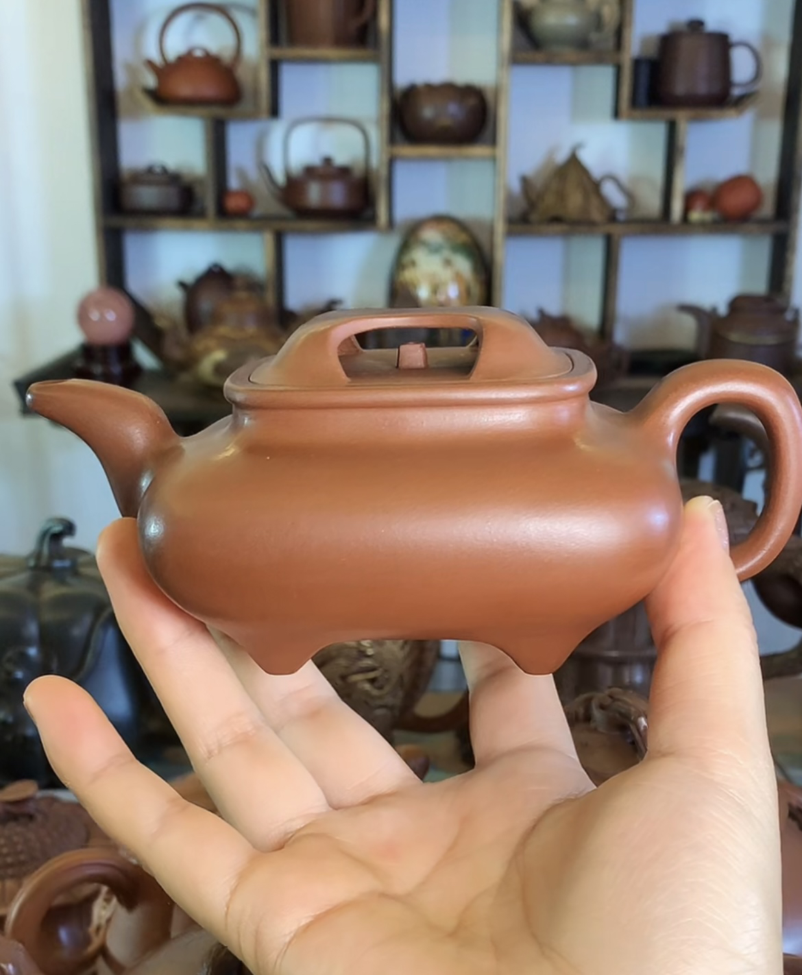 特：老紫泥牛盖传炉壶250毫升纯手工制作
