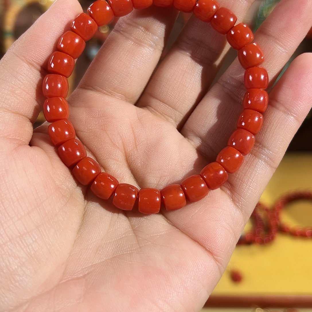 南红玛瑙手链未镶嵌