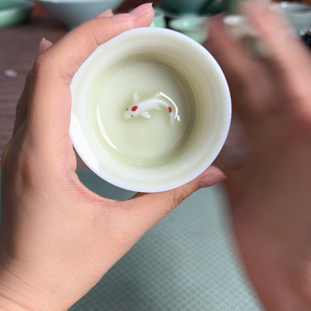 龙泉云间青瓷小米茶器