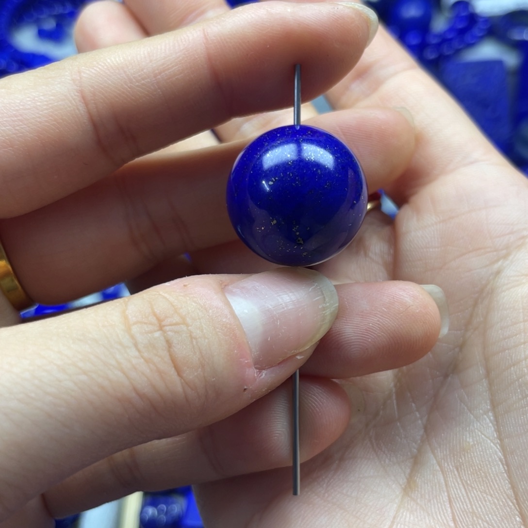 青金石高品单珠19+未镶嵌咋****的