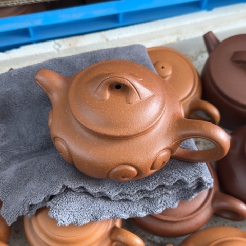 紫砂茶壶阿****了红降坡泥250cc