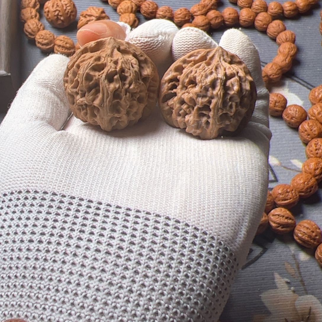 文玩核桃手串千***佛36苹果园