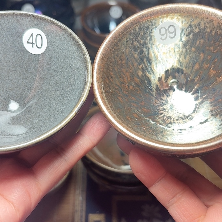 茶盏40，99 坚记茶盏摆件