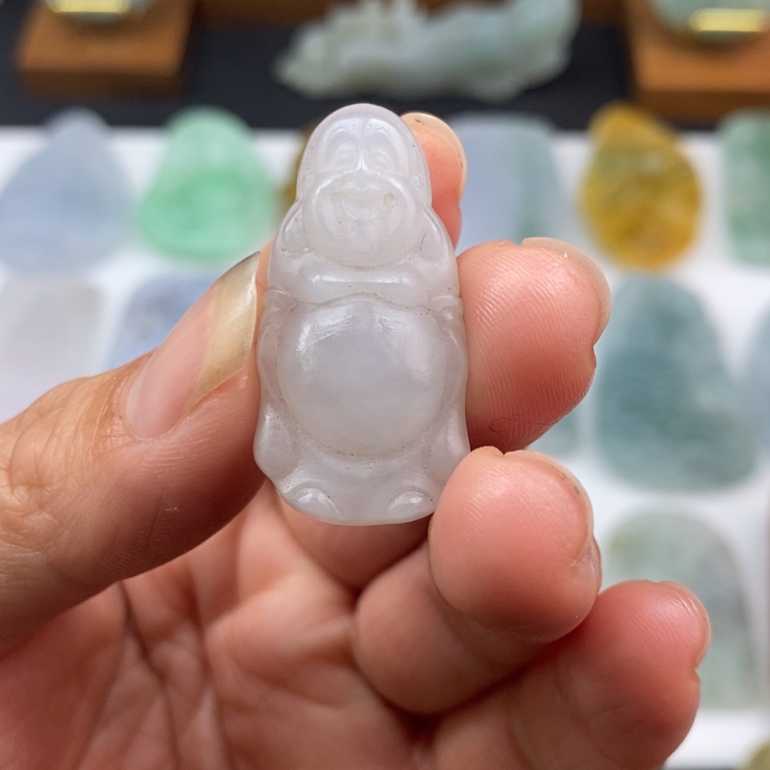 定制翡翠未镶嵌站佛