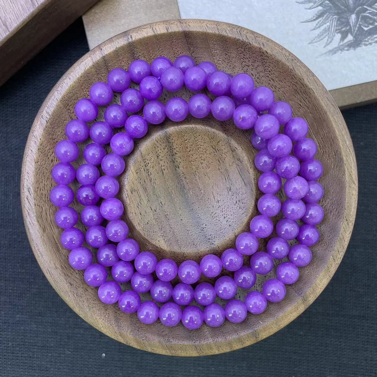 佳玺饰品 095 紫罗兰三圈 6mm手链 多样性发货