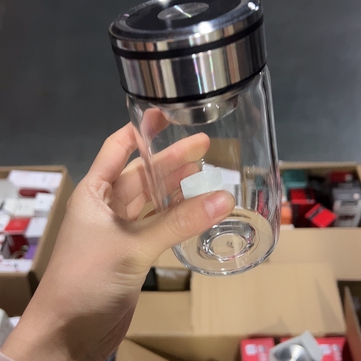 厚耀单层烫手玻璃杯500500500黑色微瑕