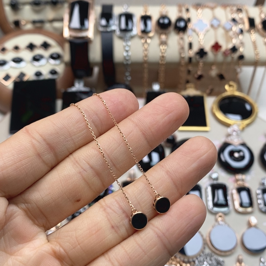 翡翠18K金镶嵌耳饰