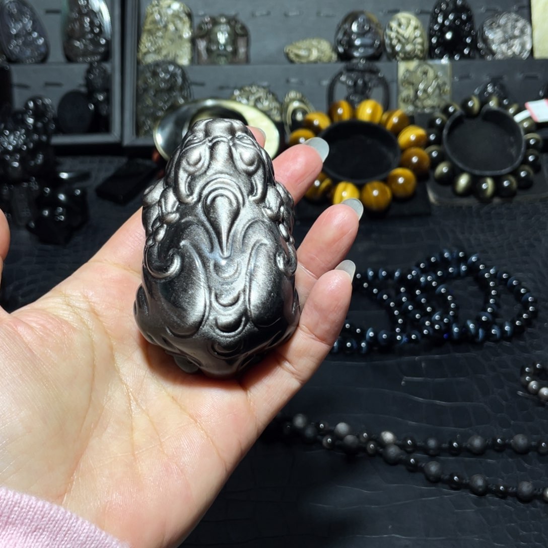 黑曜岩珠宝奇石未镶嵌黄****部