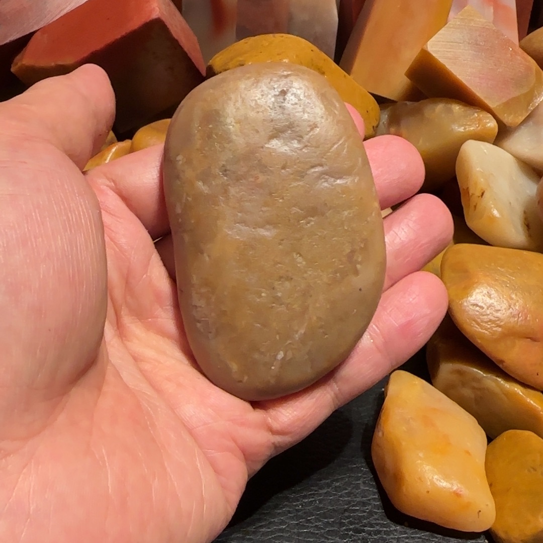 老挝石田黄原石漂亮的