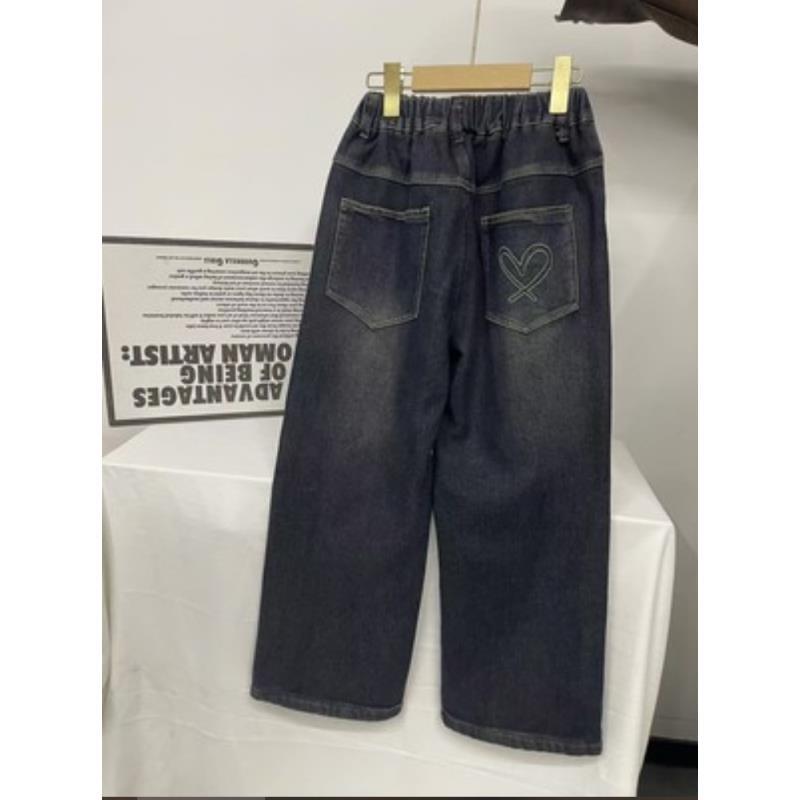 411096《5-13》小涵家玲姐优选韩版冬季儿童休闲舒适加绒牛仔裤