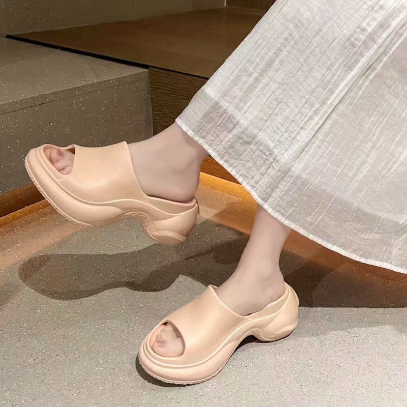 【南油玲姐】粉色厚底新款拖鞋X6014