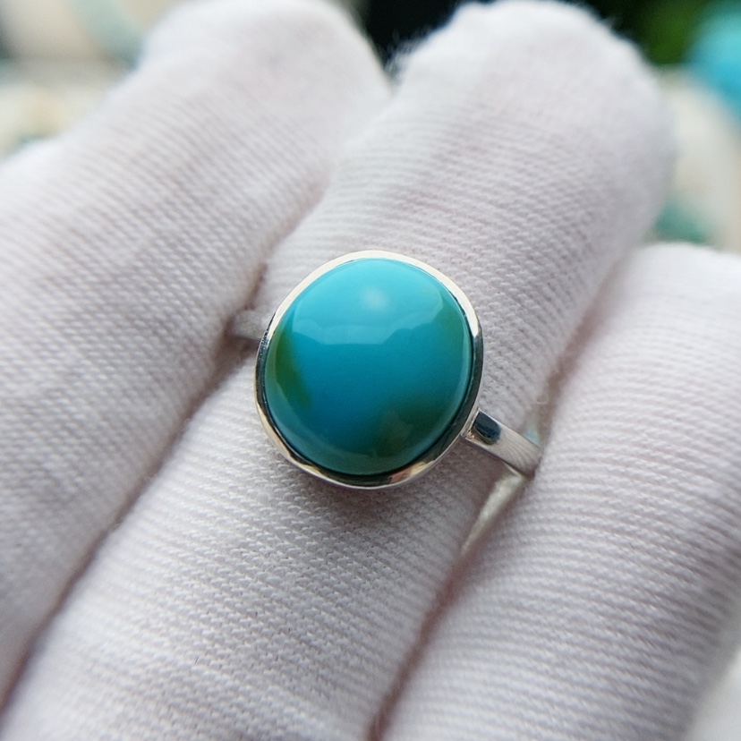 【闪购商品】绿松石原矿绿松石银S925镶嵌