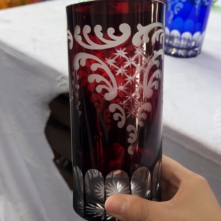 手柄款水晶玻璃微瑕一个