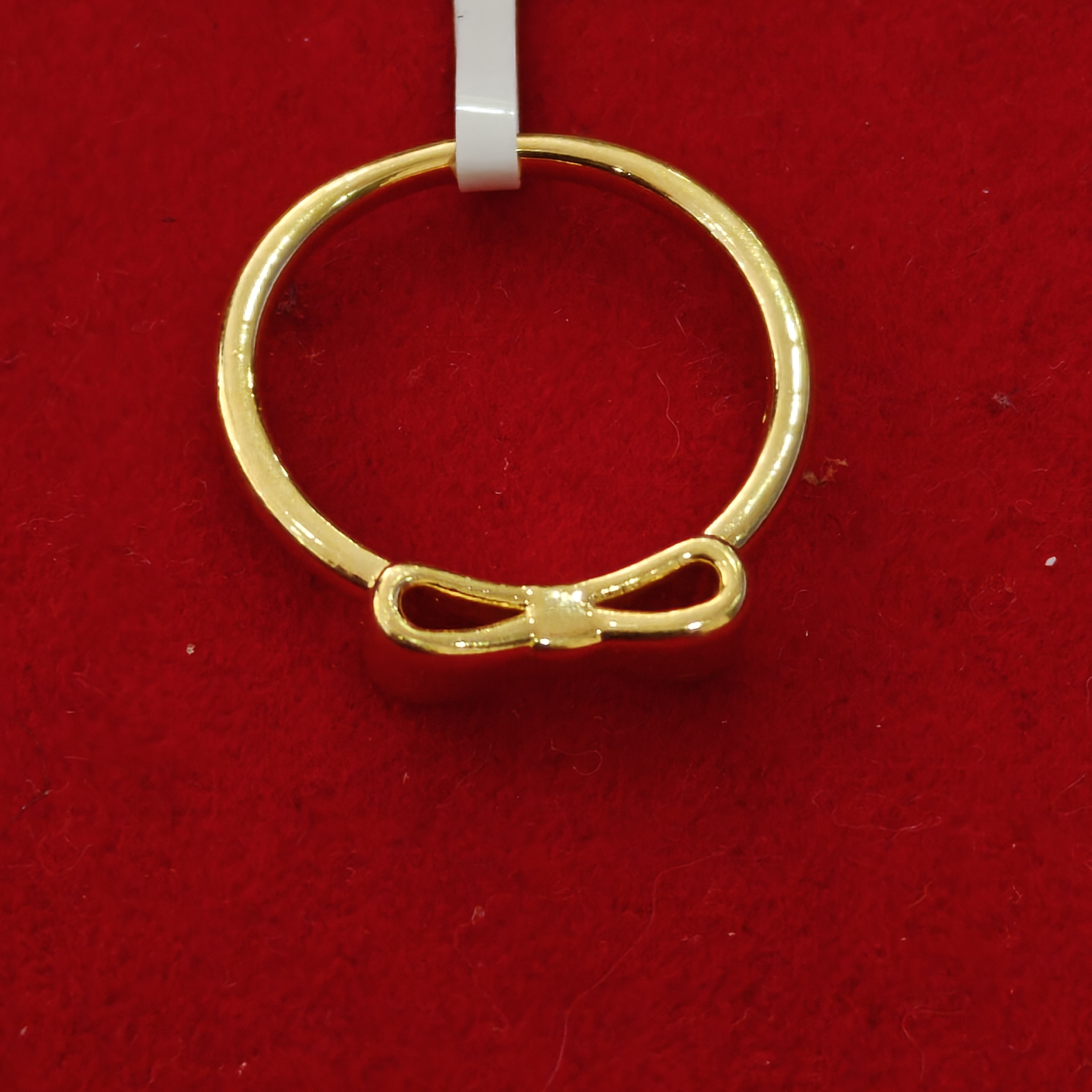 【奇奇专享】足金999饰品 蝴蝶结戒指 13# GP 0.5