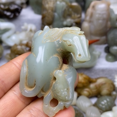 和田玉挂件把件摆件未镶嵌