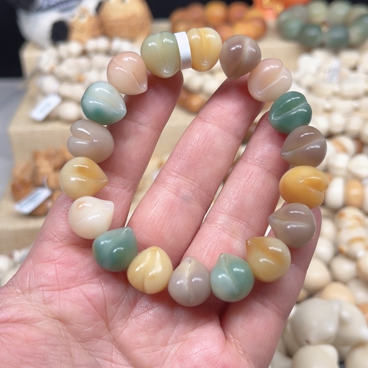 菩提根/象牙果手串2-13-30小桃子微瑕