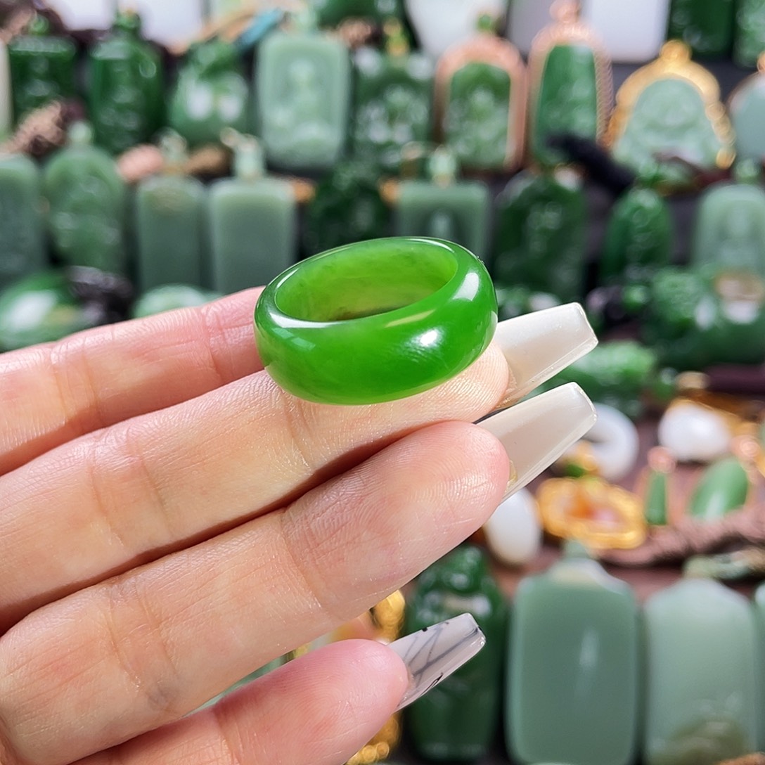 和田玉戒指未镶嵌19.3圈口