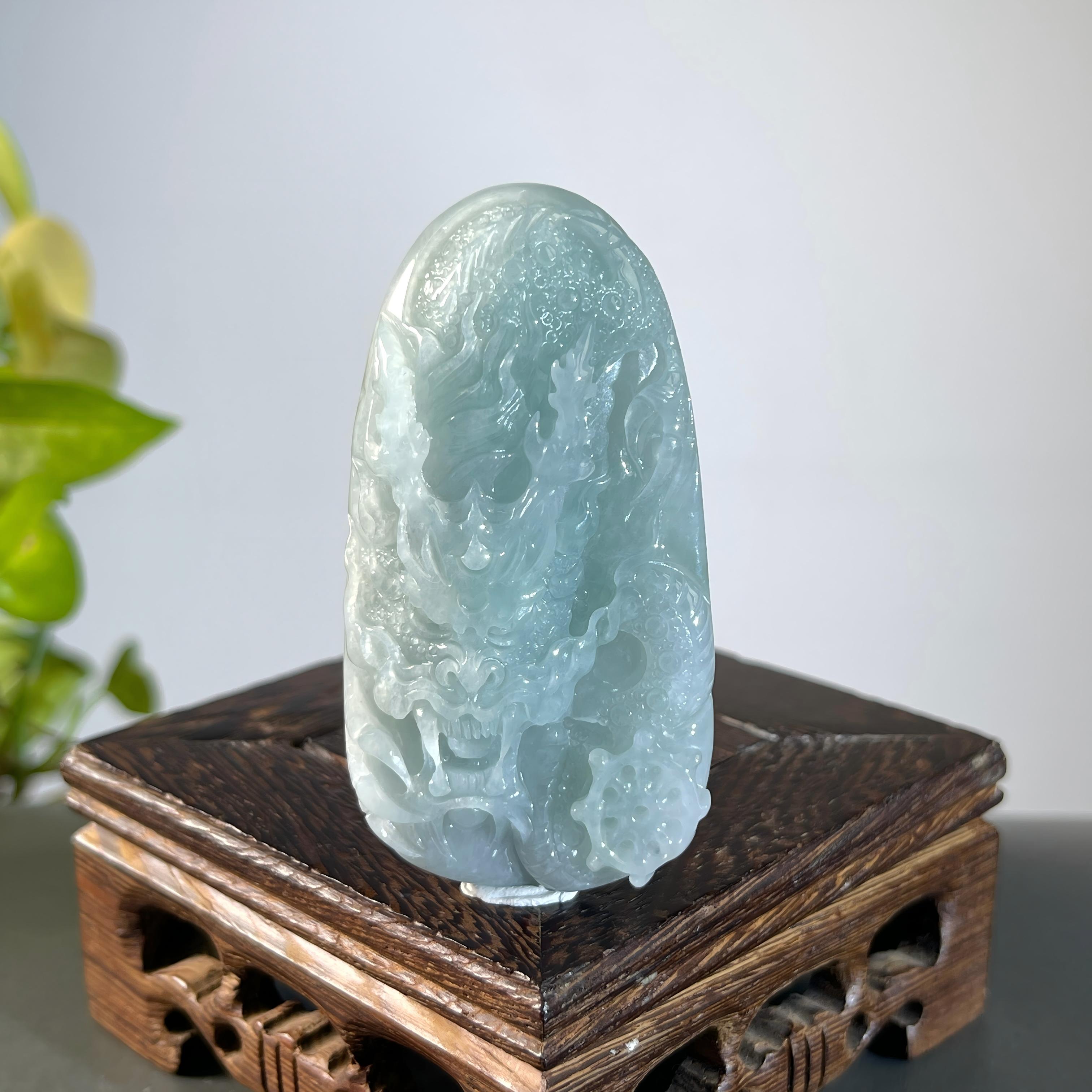 JXW01-71  天然缅甸翡翠A货  龙牌