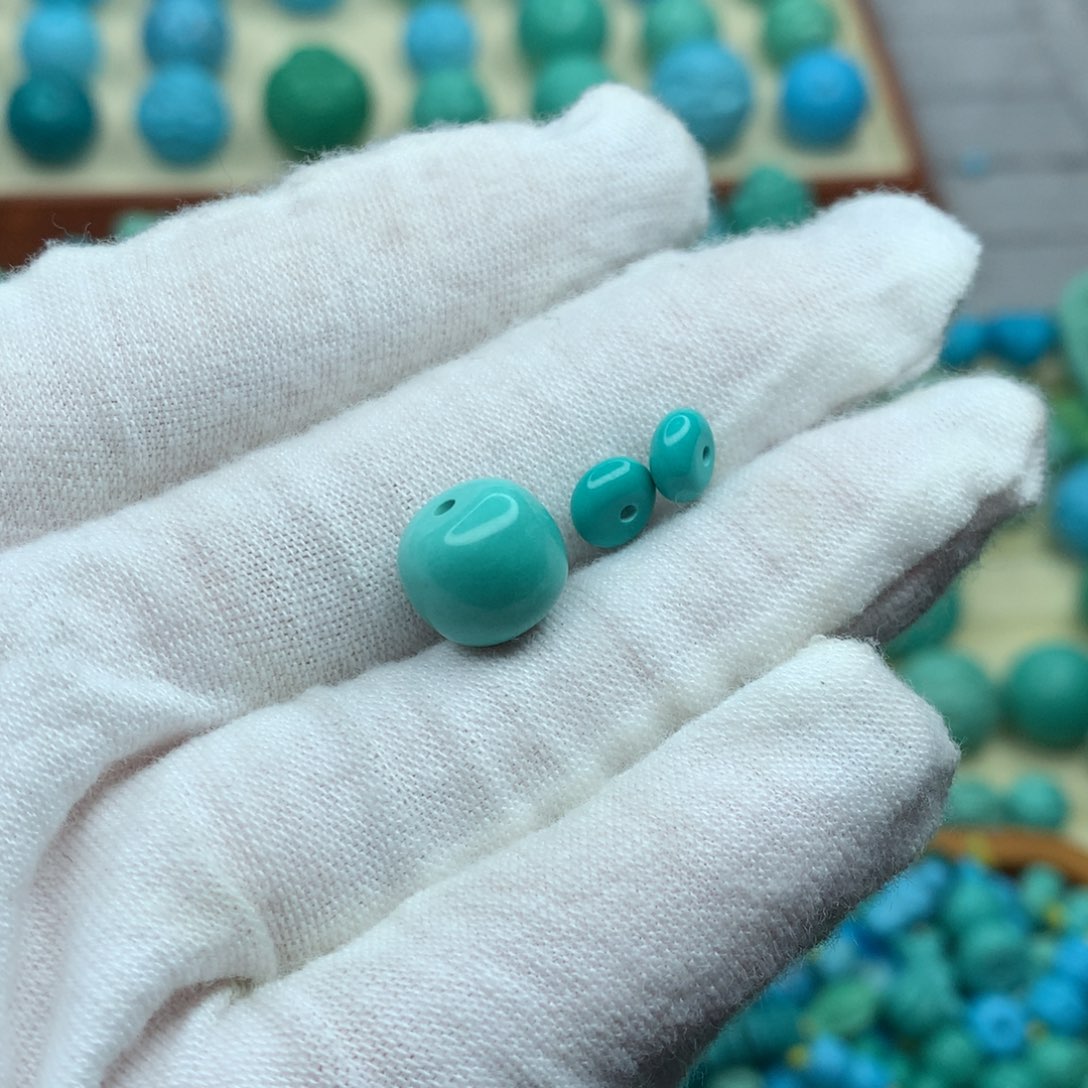 天***行高瓷蓝绿老型珠尺寸10.2