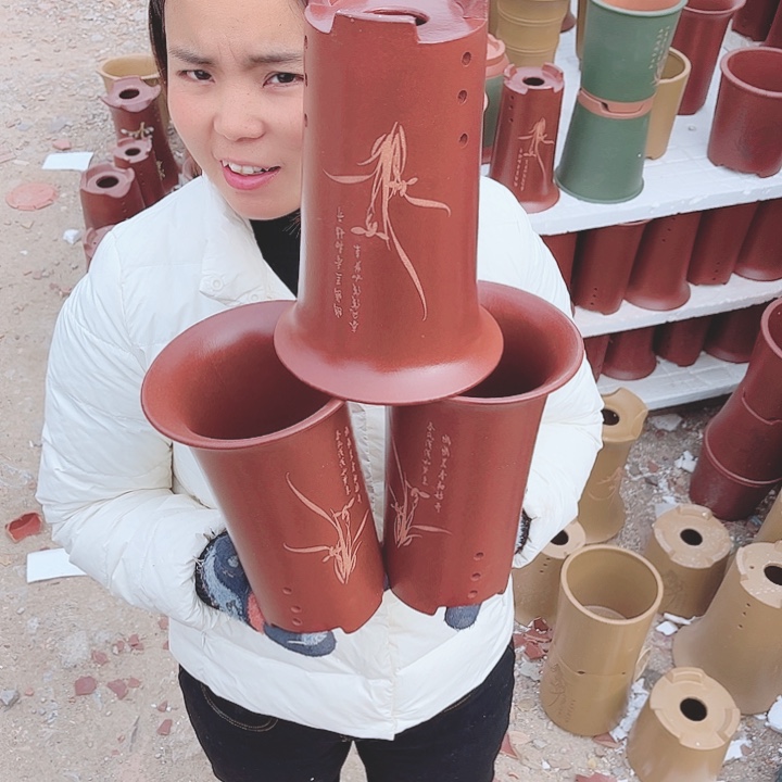 紫砂花盆宜兴紫砂精品花盆 