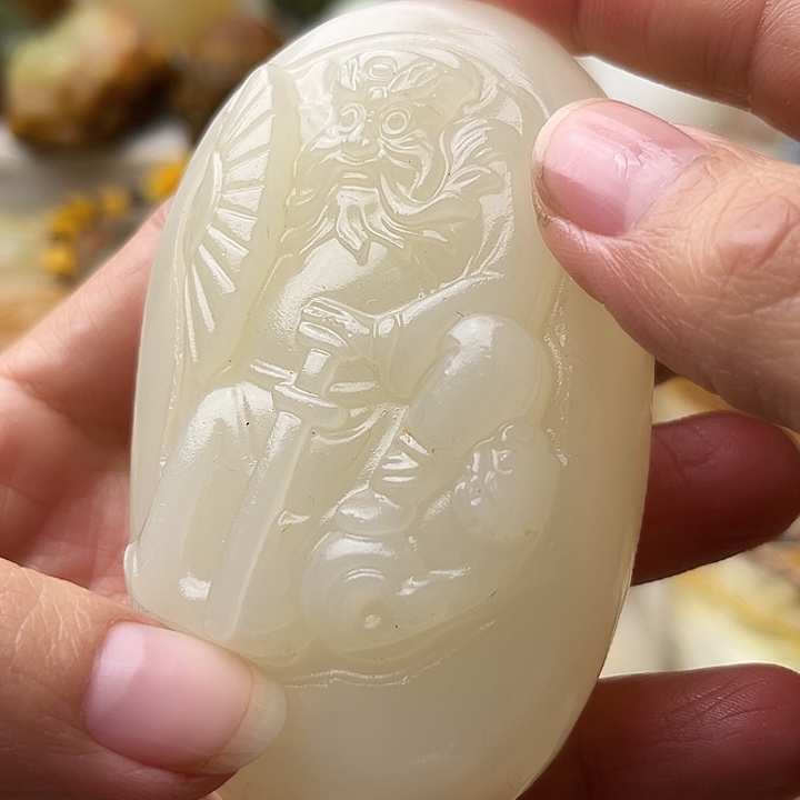 石材古青石不退换钟馗