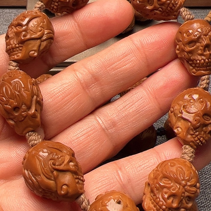 橄榄核手串/手链骷髅串