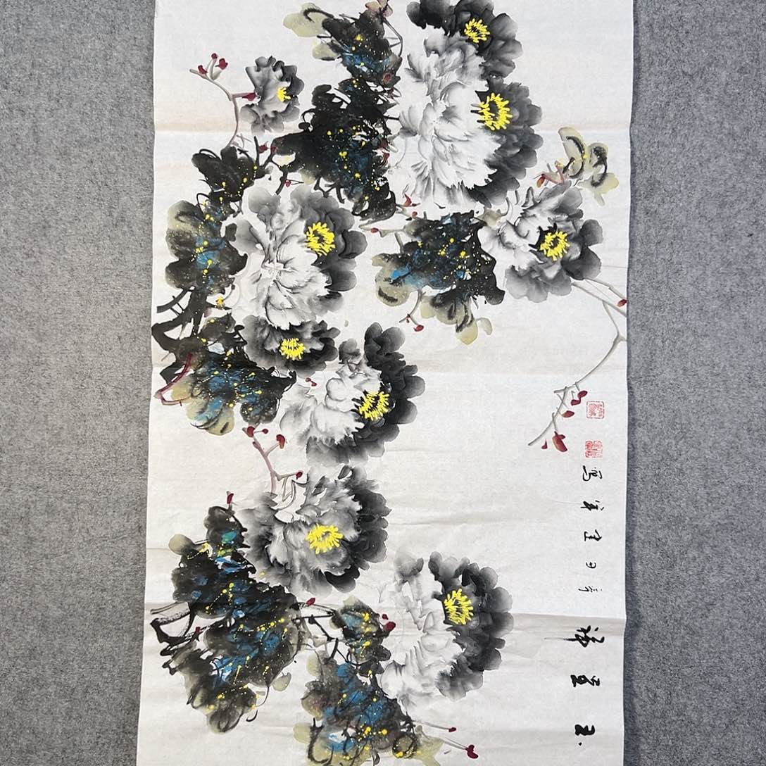 国画037 牡丹之歌传情传中之美