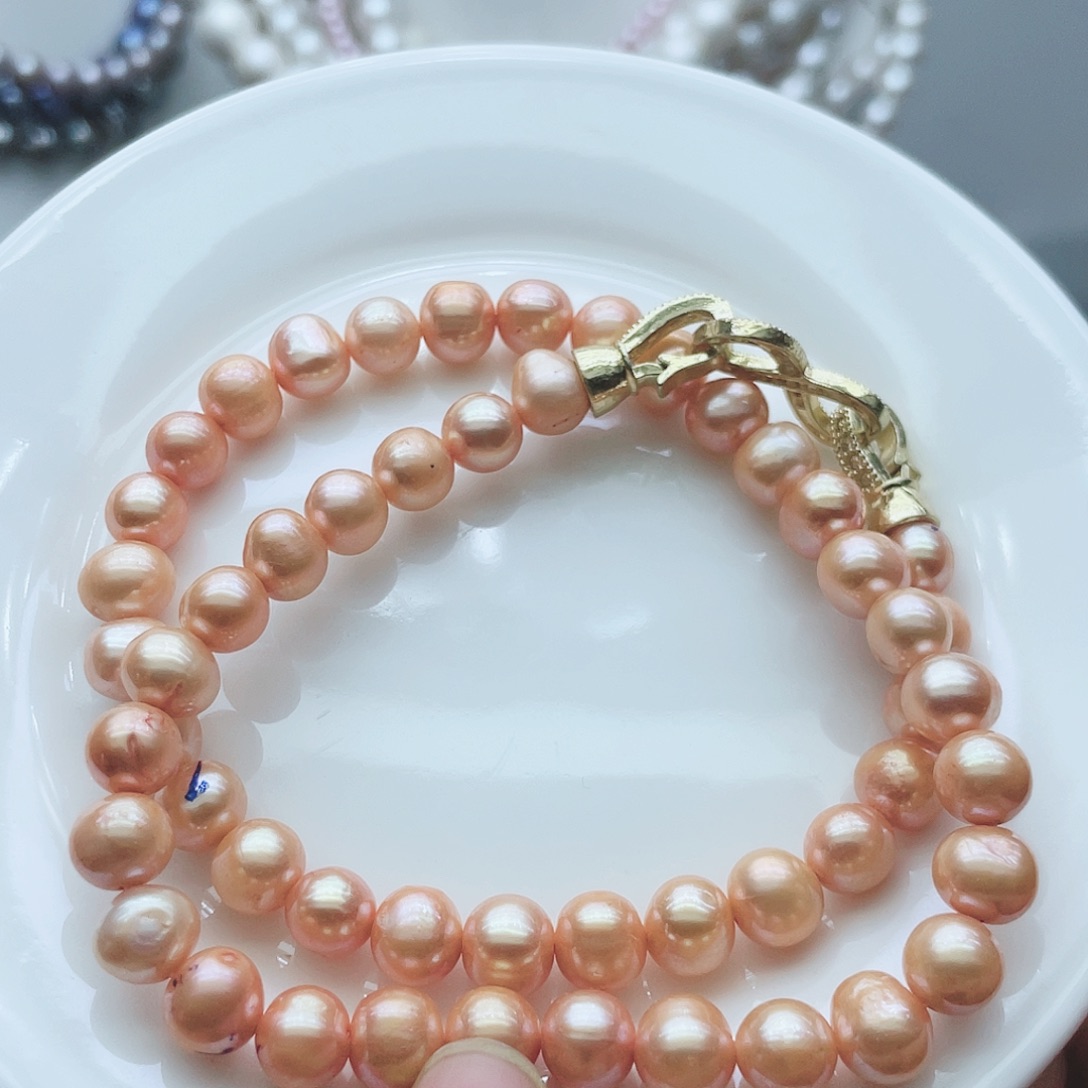 淡水珍珠颈饰钛钢