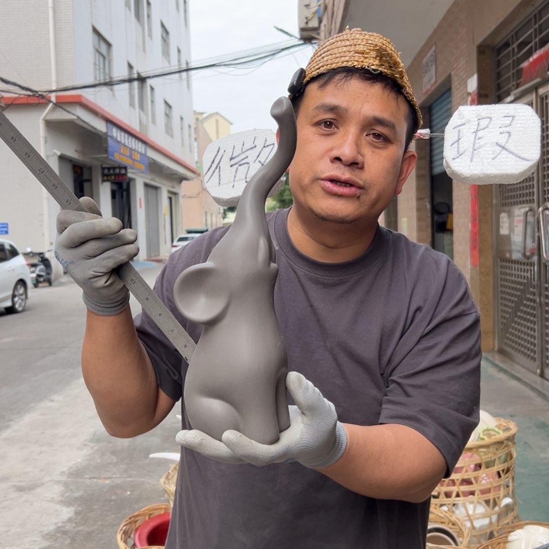 摆件76 号高中低温陶瓷工艺瓶（部分微瑕）