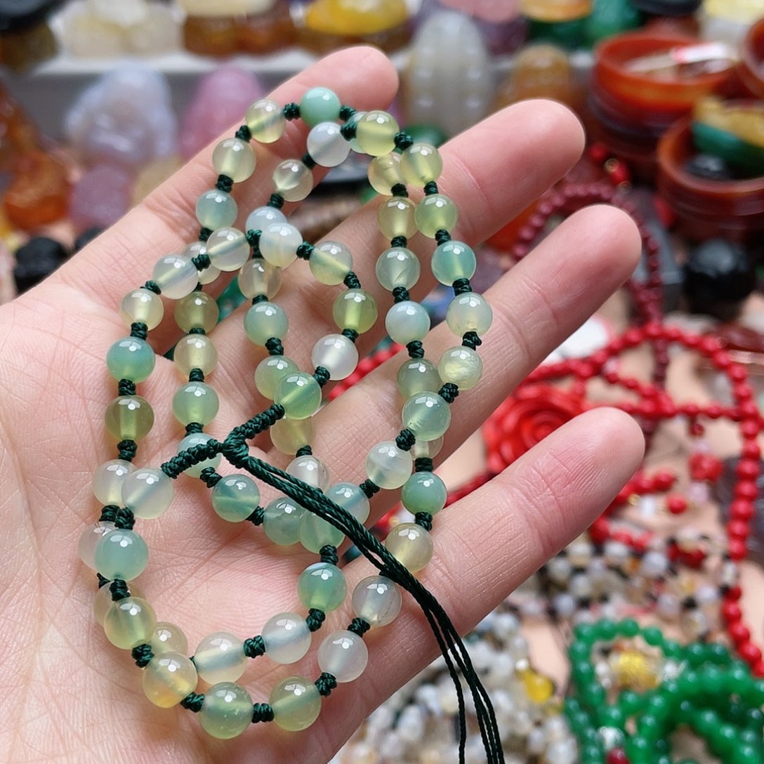 玛瑙/玉髓颈饰合金小*