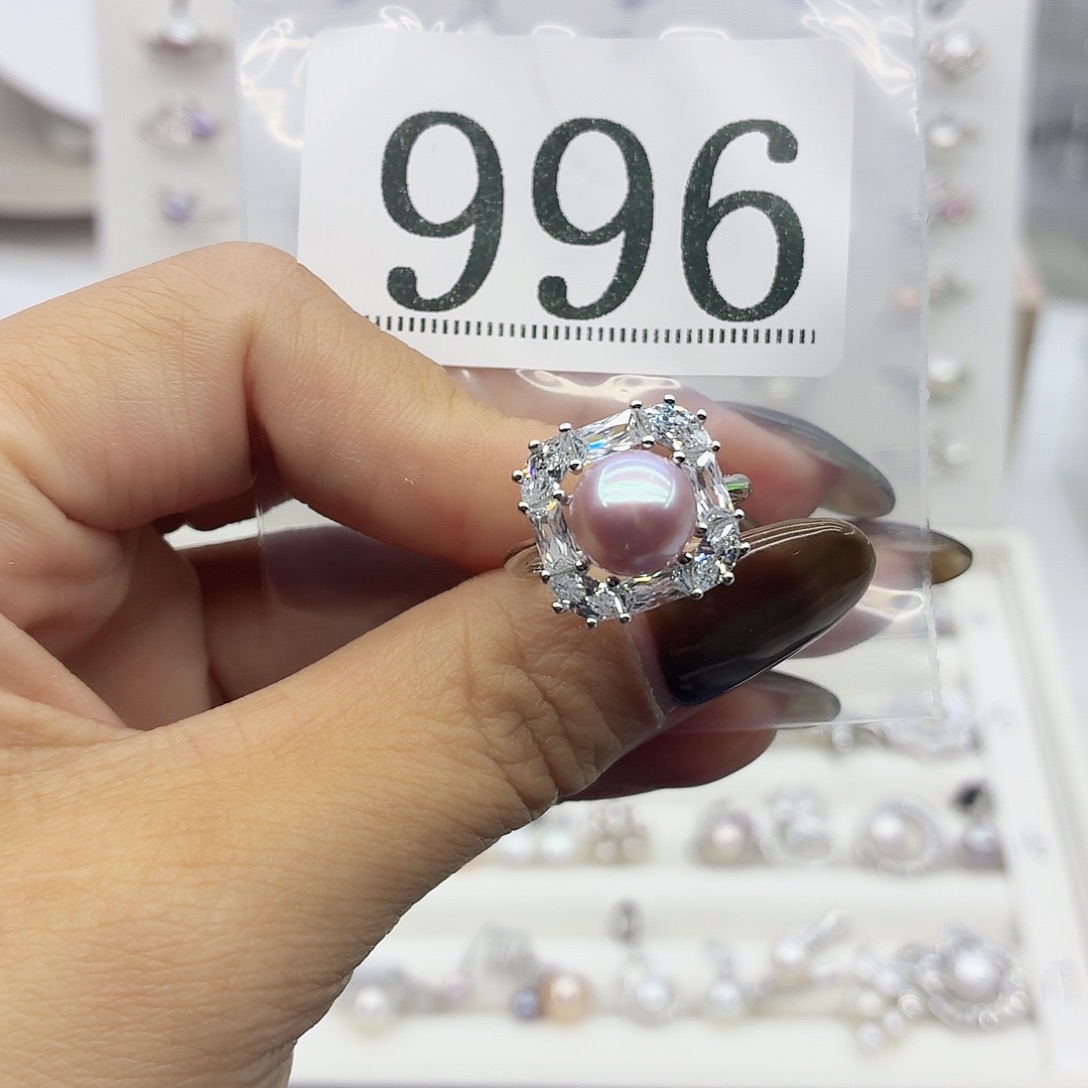 n***喵银S925镶嵌珠宝奇石淡水珍珠996拍2发1