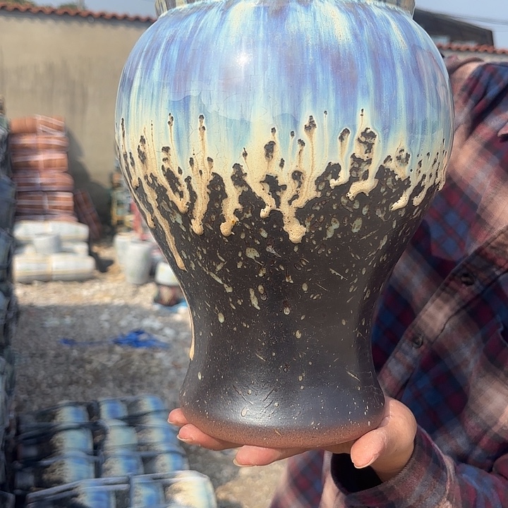 新款柴烧鱼尾一个口径16高度27