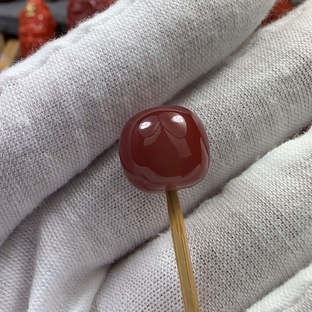 南红玛瑙珠子12.7未镶嵌迷***旦